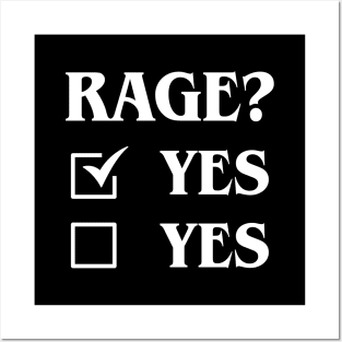 Rage Definitely Yes Barbarian Funny Tabletop Meme Posters and Art